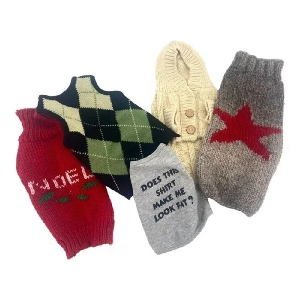 Noel‎ Turtle Neck Dog Sweater Sleeves Size Small Holiday Christmas Puppy Sweater
